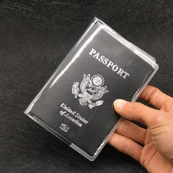 Прозрачная обложка для паспорта, кошелек, ПВХ, водонепроницаемый грязный держатель для паспорта, Женский Дорожный паспорт, держатель кредитной ID-карты, сумка-органайзер