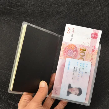 Прозрачная обложка для паспорта, кошелек, ПВХ, водонепроницаемый грязный держатель для паспорта, Женский Дорожный паспорт, держатель кредитной ID-карты, сумка-органайзер Изображение 2