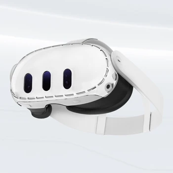 Прозрачный защитный чехол из ТПУ для шлема Meta Quest 3, прозрачный полный защитный чехол для аксессуаров Oculus quest3 Изображение 2