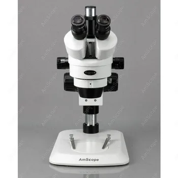 Промышленный инспекционный микроскоп-AmScope Поставляет Стереомикроскоп с 7-кратным-90-КРАТНЫМ тринокулярным зумом для промышленного контроля Изображение 2