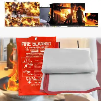 Противопожарное одеяло 1,2 м Огнестойкое одеяло для аварийного выживания в пожарном укрытии, одеяло для эвакуации, одеяло для аварийного пожаротушения, огнетушитель