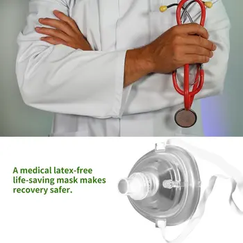 Профессиональная маска для защиты лица при искусственном дыхании с односторонним клапаном для оказания первой помощи, набор для обучения спасателей, Дыхательная маска, Медицинский инструмент Изображение 2