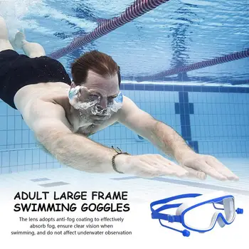 Профессиональные очки для плавания для взрослых, линзы с защитой от запотевания и ультрафиолета, Водонепроницаемые регулируемые силиконовые очки для плавания, Оборудование для плавания Изображение 2