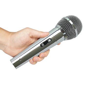 Профессиональный Конденсаторный Микрофон Серебристый Пластиковый Ручной Микрофон KTV Для Пения На Сцене Изображение 2