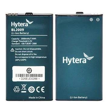 размер батареи 4.2V 2000mah для Hytera BL2009 HYT PD362 PD355 PD365 PF355LF PD365LF TD360 TD350 аккумуляторы для портативных раций