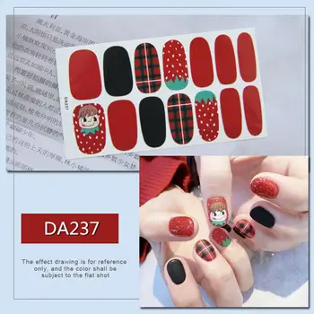 Разработанный полный комплект блестящих наклеек для дизайна ногтей, многоцветные наклейки для ногтей, полоски для салонного маникюра, прямая поставка D08 Изображение 2