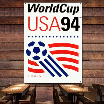 Рекламный плакат Футбольного Кубка США 1994 года, Настенный флаг, Винтажный футбольный плакат, Художественное оформление стены, баннер, Лучший подарок для болельщиков