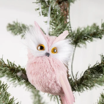 Рождественская милая сова, садовое украшение, Рождественская елка, украшения, детские игрушки Изображение 2