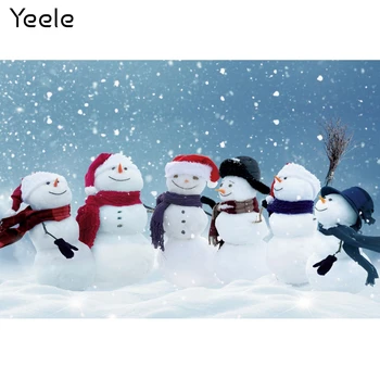 Рождественский Зимний фон Yeele, снеговик, детский портрет, игрушечный фон, фотосессия для фотостудии, реквизит для фотосъемки