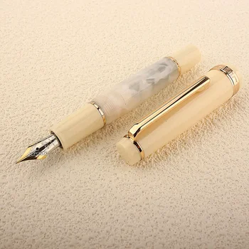 Роскошная Мини-Авторучка Jinhao 82 Cute Pocket Acrylic Pen Spin Golden EF F Nib Business Office Школьные Принадлежности Для Письма Чернилами Изображение 2