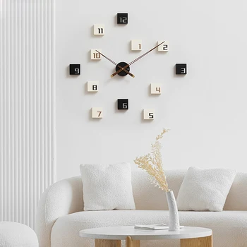 Роскошные кварцевые настенные часы Nordic Light, цифровое креативное подвесное украшение для прихожей, современные минималистичные украшения