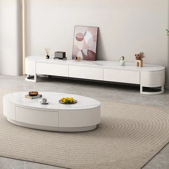 Роскошный круглый журнальный столик в скандинавском белом стиле для спальни, современный дизайн журнального столика, Декоративная мебель для дома Tavolino Da Salotto
