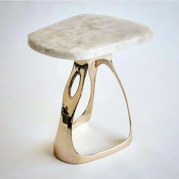 Роскошный Приставной Столик в Скандинавском стиле Эстетичного Дизайна, Мини-Мраморный Журнальный Столик Для Гостиной Mesas De Centro Para Sala Мебель Для Дома