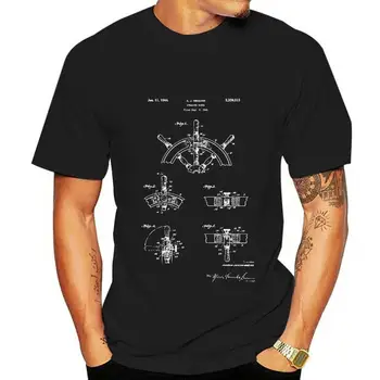 Рубашка с рулевым колесом корабля Подарок офицера военно-морского флота капитану корабля Футболка для марины подарок моряка
