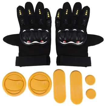 Самодельные перчатки для катания на лонгборде, перчатки для скейтборда, Пенопластовый протектор, Перчатки для катания на коньках для скоростного спуска с шайбой-слайдером