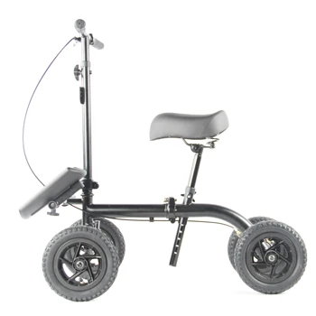 самокат rollator walker с 4 колесами стальная рама сидячие коленные ходунки управляемые коленные ходунки Изображение 2