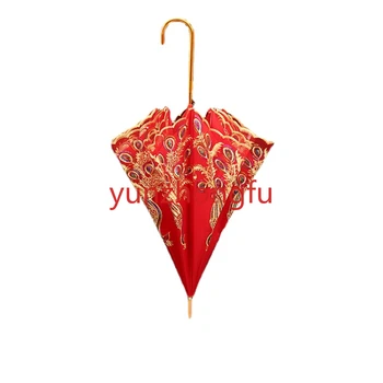 Свадебный красный зонтик Невесты в китайском приданом для   