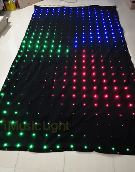 Светодиодная ткань P18 3Mx6M, DMX LED Vision Curtain, Новый продукт для показа секс-видео, Мягкий RGB LED занавес-экран