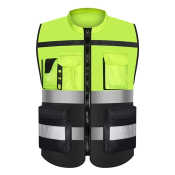 Светоотражающий жилет, защитное снаряжение для бега с карманом, куртка для бега на велосипеде, ходьбы, жилет