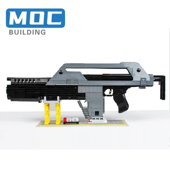 Серия фильмов научная фантастика M41A импульсная винтовка оружие строительный блок модель пистолета DIY кирпичный пистолет детская игрушка в подарок Изображение 2
