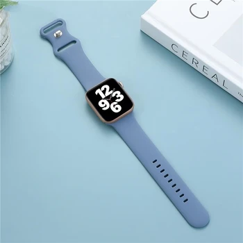 Силиконовый Ремешок для Apple Watch Band Ultra 49 мм 44 мм 40 мм 45 мм 41 мм 42/38 мм Женская и Мужская Спортивная Петля на браслете iWatch 876543 SE Изображение 2