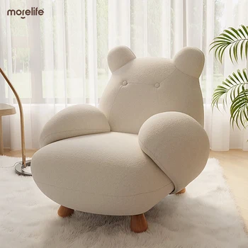 Скандинавский современный Пушистый белый Односпальный диван-кресло, Симпатичный пол, Эргономичное Ленивое кресло-качалка, кресло для отдыха, диван для гостиной, кресло-яйцо