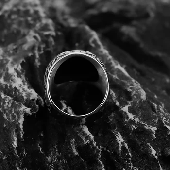 Скандинавское винтажное славянское мужское кольцо, викинги, Руна Одина, тотем, модное кольцо из титановой стали Изображение 2