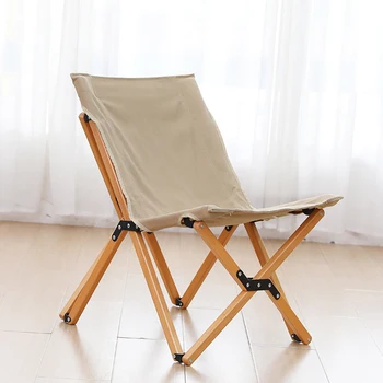 Складной походный стул, Откидывающиеся стулья для пикника на пляже, рыбалки, мебель для путешествий, Шезлонги для сада, Переносной походный стул из массива дерева