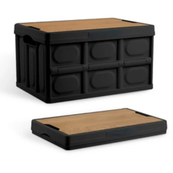 Складной ящик для дома, автомобиля, кемпинга на открытом воздухе с логотипом, пластиковые ящики для хранения, складной ящик для хранения из дерева Изображение 2