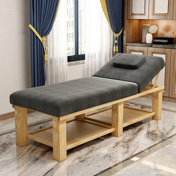 Складные массажные столы из массива дерева, эстетические подрамники для салона, портативные массажные кровати для тела, простая домашняя кровать для прижигания