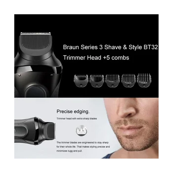 Сменная Насадка-Триммер для Электробритв Braun Series 3 Гребень BT32 300S 301S 310S 320S 330S 340S 360S 380S -B Изображение 2