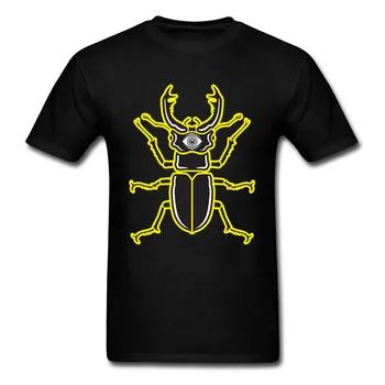 Совершенно новые футболки с кошмарным жуком, мужские черные футболки с коротким рукавом, топы большого размера, уникальные мультяшные насекомые на заказ