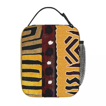 Современная Африканская сумка для ланча с изоляцией из грязевой ткани, Термоконтейнер для еды, Древний Большой ланч-бокс для девочек и мальчиков, школьные путешествия