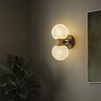 Современный интерьер OULALA, латунный настенный светильник, медное бра со светодиодной подсветкой, простой художественный декор для современного дома, гостиной, спальни Изображение 2