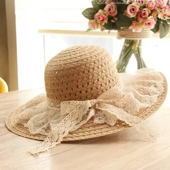 Солнцезащитный крем с широкими полями для отдыха, летний солнцезащитный козырек, солнцезащитные шляпы, пляжные кепки, соломенные шляпы с кружевными боковинами