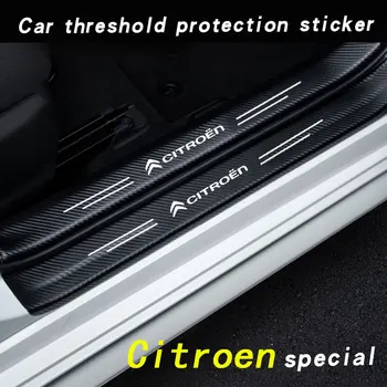 специальная полоса для порога автомобиля серии CITROEN, предотвращающая ступеньки, защитная полоса, наклейка на багажник, защищающая от царапин, наклейка из углеродного волокна Изображение 2