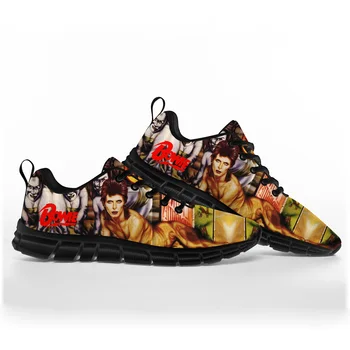 Спортивная обувь Дэвида Рок-звезды, певца, Мужская, Женская, Подростковая, Детская, Детские кроссовки с Боуи, Повседневная высококачественная парная обувь на заказ.