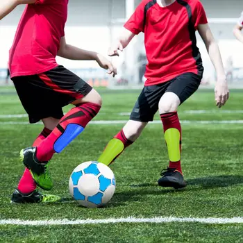 Спортивные принадлежности Высокопрочные ударопрочные футбольные накладки на голени, защитное снаряжение с крепежной лентой для оптимальной безопасности