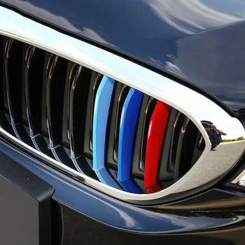 Стайлинг Полосы Решетки Радиатора Защитные Автомобильные Наклейки Декоративная Рамка 3D Стереоскопический ABS Для BMW E60 F10 F07 G38 5 Серии