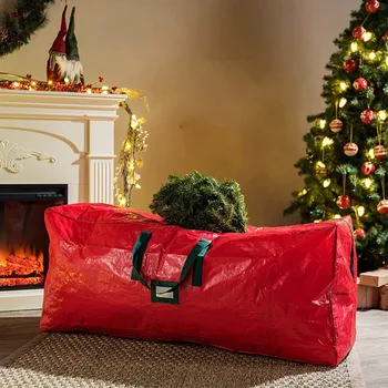 Сумка для искусственной Рождественской елки, прочные сумки для хранения праздничных принадлежностей для путешествий, сумка-тоут для хранения Изображение 2