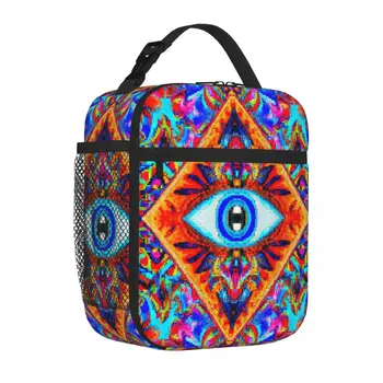 Сумка для ланча Sacred Psychedelic Eye Kawaii Bag Термосумки Термосумка-холодильник Изображение 2