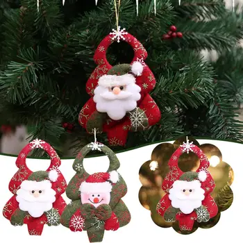 Счастливого Рождества Украшения Украшения Diy Рождественский Подарок Санта Клаус Снеговик Дерево Кулон Повесить Для Дома Ноэль Натал Счастливый Новый F3u2