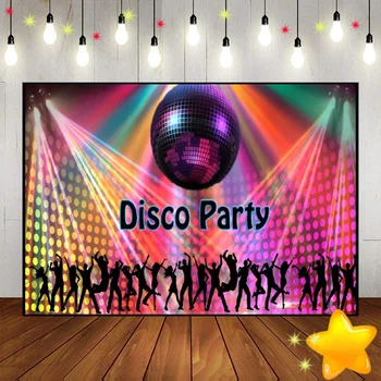 Танцоры Disco Fever Party Let's Glow Craz Background Photo Decoration Пользовательский Фон Для Дня Рождения Фотографии Фонов Баннер