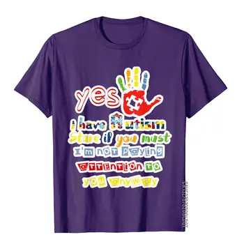 У меня аутизм, смотрите, если вам нужно, футболка с аутизмом, персонализированные футболки от компании, хлопковые мужские топы, футболки с комиксами Изображение 2