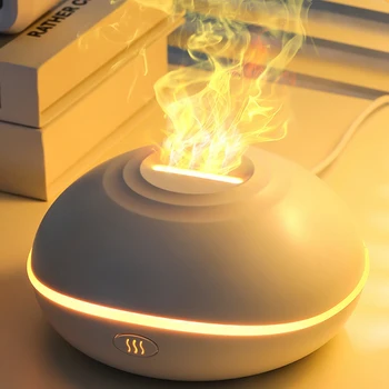 Увлажнитель мини-воздуха с 3D-имитацией пламени, увлажнитель воздуха с туманом, можно добавить USB-разъем для ароматерапии Изображение 2