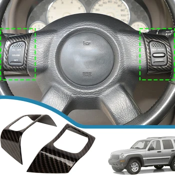 Украшение кнопки рулевого колеса автомобиля, наклейки на крышку, отделка рамы для Jeep Liberty 1999-2006, Молдинги для салона автомобиля, Аксессуары