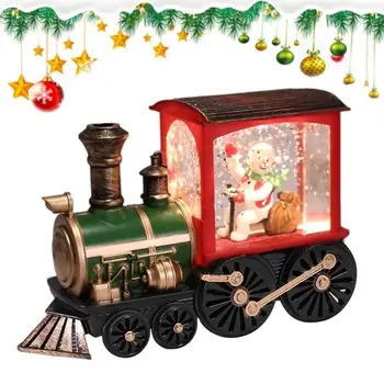 Украшения Рождественского поезда, светящийся снежный шар, декоративный поезд Санта-Клауса, внутренние и наружные декорации для гостиной, кабинета