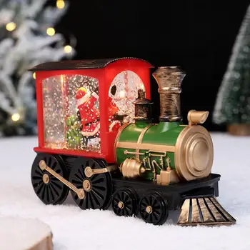 Украшения Рождественского поезда, светящийся снежный шар, декоративный поезд Санта-Клауса, внутренние и наружные декорации для гостиной, кабинета Изображение 2