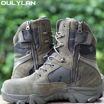 Уличные армейские мужские рабочие защитные ботинки, камуфляжные ботинки для пустыни, обувь для боевой подготовки, уличные военные походные ботинки для скалолазания