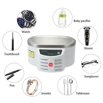Ультразвуковой очиститель мощностью 30/50 Вт, Акустическая ванна 40 кГц, Дегазатор для часов, Контактные линзы, Очки, Зубной протез, Электрическая Бритва для макияжа